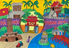 Cuộc thi vẽ tranh "Hà Nội trong em" của các em HS lớp 4