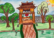 Cuộc thi vẽ tranh "Hà Nội trong em" của các em HS lớp 4