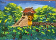 Cuộc thi vẽ tranh "Hà Nội trong em" của các em HS khối 5