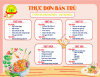 Thực đơn bán trú tuần 05