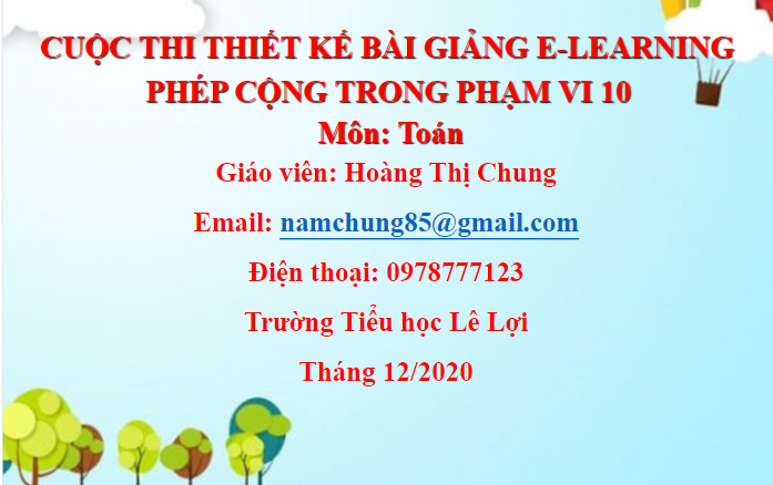 Phép cộng trong phạm vi 10