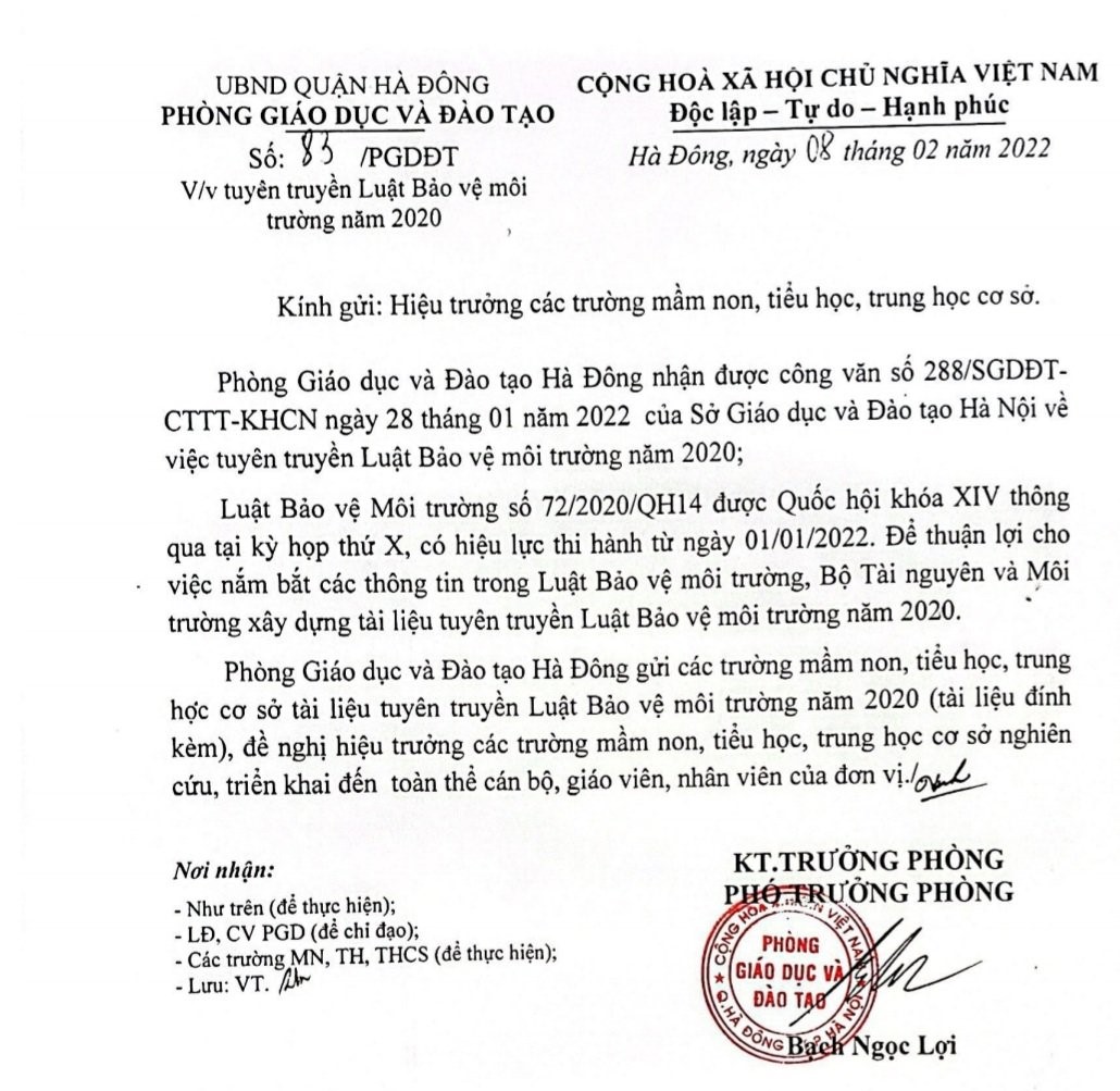 Tuyên truyền Luật Bảo vệ môi trường năm 2020